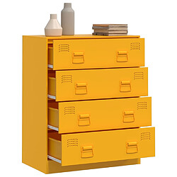 Acheter vidaXL Buffet jaune moutarde 67x39x83 cm acier