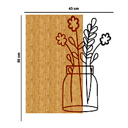 Avis EPIKASA Décoration Murale en Métal et Bois Fleur 9