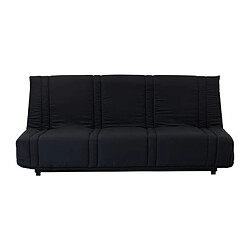 Banquette clic clac 3 places - tissu Noir - Style contemporain - L 193 x P 92 cm