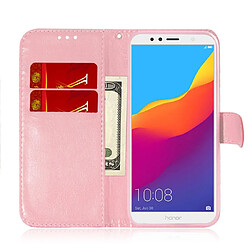 Acheter Wewoo Housse Coque Pour Huawei Y6 2018 / Honor 7A Couleur unie Boucle magnétique colorée Flip horizontal en cuir PU avec support et fentes cartes et portefeuille et lanière rose