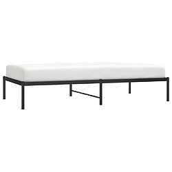 Avis vidaXL Cadre de lit métal sans matelas noir 100x190 cm