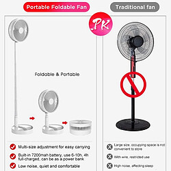 Acheter Ventilateur Portatif au Sol avec Télécommande, ventilateur de Sol Escamotable, Ventilateurs Télescopiques sur pied pour Bureau de Chambre à Coucher Personnel