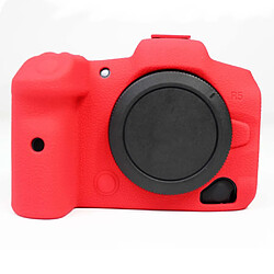 Coque en silicone Corps de la peau de la caméra souple rouge pour votre Canon EOS R5