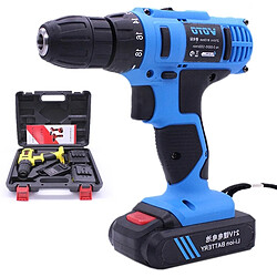 Wewoo 21V Stepless Vitesse Régulateur Rechargeable Perceuse À Main Ensemble Électrique Power Tools avec LED Lumière, AC 220V, US Plug, Livraison Couleur Aléatoire