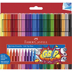 FABER-CASTELL Stylo feutre GRIP COLOUR MARKER, étui de 20 ()