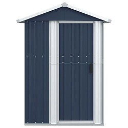 Helloshop26 Abri de jardin cabane cabanon maison de stockage remise extérieur hangar outils robuste 126 x 97,5 x 177 cm acier galvanisé anthracite 02_0022181