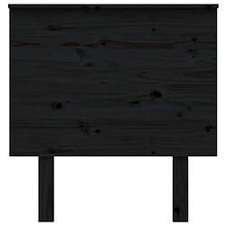 Avis Maison Chic Tête de lit scandinave,Meuble de chambre Noir 79x6x82,5 cm Bois massif de pin -MN74077