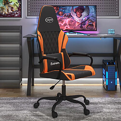 vidaXL Chaise de jeu de massage Noir et orange Similicuir