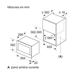 Micro-ondes solo 21l 900w encastrable - bfr634gb1 - BOSCH