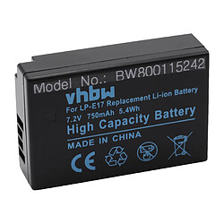 vhbw Li-Ion batterie 750mAh (7.2V) pour appareil photo DSLR comme Canon LP-E17