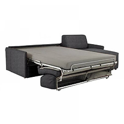 Inside 75 Canapé d'angle SUN convertible EXPRESS 140cm tweed gris graphite matelas épaisseur 16cm