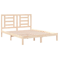 Acheter Maison Chic Lit adulte - Lit simple Cadre de lit,Structure du lit Contemporain bois de pin massif 150x200 cm très grand -MN68804