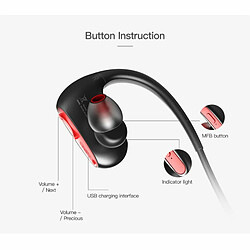 Casque Bluetooth D'Origine Dacom L05 Basse Ipx7 Étanche Sans Fil Écouteur Sport Bluetooth Casque Avec Micro Noir