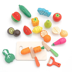 Avis Dinette Plateau d'Aliments pour Enfants Montessori Robincool Eco Fruit en Bois Écologique 17 accessoires magnétisés