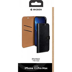 Acheter Folio Wallet iPhone 13 Pro Max Noir avec languette de fermeture Bigben