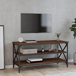 vidaXL Meuble TV Chêne marron 100x40x50 cm Bois d'ingénierie