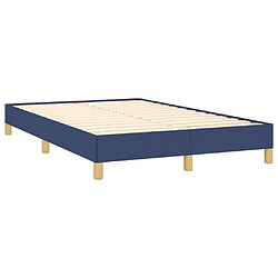 Acheter Maison Chic Lit adulte- Lit + matelas,Sommier à lattes de lit avec matelas bleu 120x190 cm tissu -GKD58364