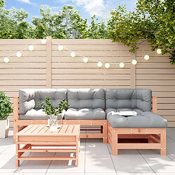 Maison Chic Salon de jardin 5 pcs + coussins - Mobilier/Meubles de jardin - Table et chaises d'extérieur bois massif douglas -MN91396