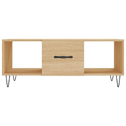 Maison Chic Table basse,Table Console Table d'appoint, Table pour salon chêne sonoma 102x50x40 cm bois d'ingénierie -MN57972 pas cher