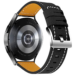 Bracelet en cuir véritable noir pour votre Huami Amazfit Bip 1S/Amazfit GTR 42mm/GTS/Bip Lite