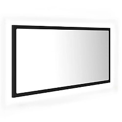 Maison Chic Miroir à LED,Miroir Lumineux LED de salle de bain Noir 90x8,5x37 cm Acrylique -MN46125