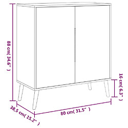 Finori Buffet Lusk 01A chêne sonoma 80x38,5x88 cm pas cher