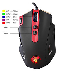 Universal Souris gaming professionnelle câblée 8 boutons 4000 ppp Souris gaming optique couleur LED rétroéclairée DOTA LOL | souris gaming | souris 8 boutons 4000 ppp