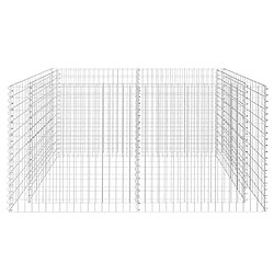 Avis vidaXL Lit surélevé à gabion Acier 180 x 90 x 100 cm Argenté