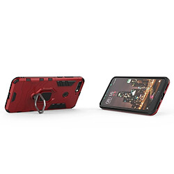 Wewoo Coque Housse de protection antichoc PC + TPU pour HuHonor 7A, avec support d'anneau magnétique (rouge) pas cher