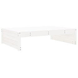 Avis vidaXL Salon de jardin 5 pcs blanc bois massif de pin