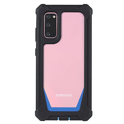 Coque en TPU + acrylique antichoc, détachable 2 en 1 noir/bleu pour votre Samsung Galaxy S20 4G/5G