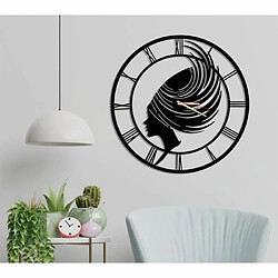 DEKORY Mademoiselle Horloge Murale en Métal 50cm