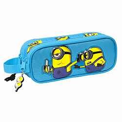 Minions Trousse Fourre-Tout Double Bleu (21 x 8 x 6 cm) Trousse double - Design Minions - Polyester 300D - Couleur Bleue