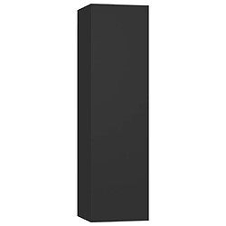 Maison Chic Ensemble de meubles TV 3 pcs | Banc TV Moderne pour salon | Meuble de Rangement - Noir Aggloméré -MN46839 pas cher