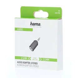 HAMA Adaptateur audio, jack mâle 3,5 mm stéréo - jack femelle 2,5 mm stér