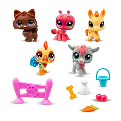 BANDAI - Littlest Pet Shop - Collector Set Theme de la ferme - 5 animaux et accessoires - BF00510