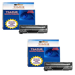 T3AZUR - 2 Toners génériques HP CE278A / HP 78A