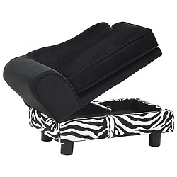 Avis vidaXL Canapé pour chien Noir 57x34x36 cm Peluche