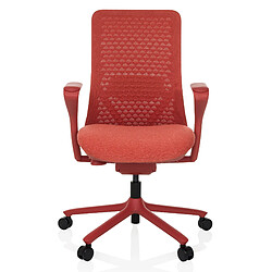 Chaise de bureau / chaise pivotante VERVIO dossier résille 3D / assise tissu rouge hjh OFFICE