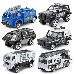 Universal 6PCS ALLIAG SET 1:87 MINI FIRE MILIATION SPECIAL POLICE ALLIAGE MODEL