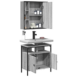 Acheter Maison Chic Armoire de Bain | Ensemble de 2 meubles salle de bain Sonoma gris -GKD51885