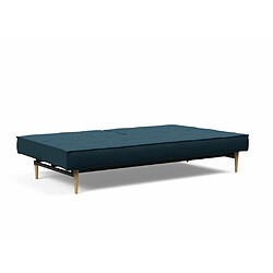 Acheter Inside 75 INNOVATION LIVING Canape SPLITBACK STYLETTO Pieds chêne naturel Convertible lit 115*210cm Tissu Argus Navy Blue