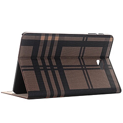 Wewoo Housse Étui café pour Samsung Galaxy Tab A 10.1 / T580 Lattice Stripes texture horizontale en cuir flip avec support et Slots de cartes Portefeuille pas cher