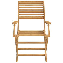 Maison Chic Lot de 4 Chaises pliables de jardin | chaises Relax bois massif d'acacia -GKD15793 pas cher