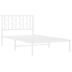 Acheter Maison Chic Cadre/structure de lit métal et tête de lit pour adulte - Lit Moderne Chambre blanc 100x190 cm -MN29365