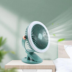 JJBRDZ-Mini Ventilateur de Bureau Ventilateur d'Air Rechargeable Ventilateur USB De Refroidissement Portable 1200mAh Rotation de 360 Degrés Chargement USB, Vert pas cher