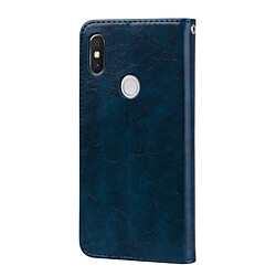 Avis Wewoo Housse Etui à rabat en cuir à texture de cire industrielle pour Xiaomi Redmi S2, avec porte-monnaie bleu