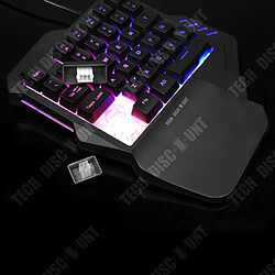 Tech Discount TD® clavier gamers mécanique USB artefact rétroéclairage LED couleur touches colorées mini désign ergonomique repose mains pas cher