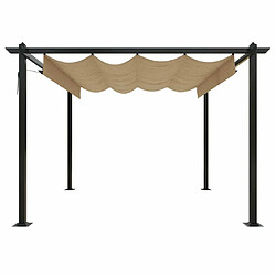 Avis Maison Chic Tonnelle | Pergola de jardin avec toit rétractable 3x3 m Taupe -GKD78491