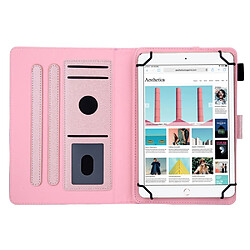 Acheter Etui en PU avec stockage de cartes rose pour votre Tablet 10 pouces